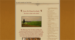 Desktop Screenshot of lovetotravelinitaly.com