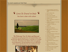 Tablet Screenshot of lovetotravelinitaly.com